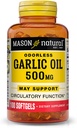 MASON NATURAL küüslauguõli 500 mg lõhnatu Allium Sativum Supplement - toetab tervislikku vereringefunktsiooni, 100 softgels