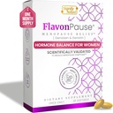 FlavonPause kuumad välgud Menopausi leevendus - KLIINILISELT testitud - | Looduslik kuumavälgatuse leevendus, öine higireljeef, naha vananemine | Multimenopausi sümptomite leevendus | 30 softgelit