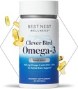 Parim Nest Wellness Omega-3 Softgels - kalaõli täiendus toetab aju tervist - toitaineline tugi emadele - EPA & DHA täiendus AIDS immuunsüsteemi tervis - 30 Softgels