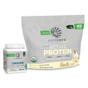 Sunwarrior Active Organic Protein Powder Plant-Based Vanilla Maitsestatud 45 Servings & Kreatiin Monohüdraat Pulber 60 Servings