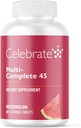 Tähistage vitamiine Multi-Complete närimistables, 45 mg rauda - igapäevane bariaatriline multivitamiin varrukate gastrektoomia ja mao möödavoolukirurgia patsientidele - olulised vitamiinid ja mineraalid - melon (180 tabletti)
