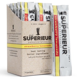 Superieur Electrolyte Powder Packets - Vegan Elektrolüütide Hüdratsioon Pulber w / Mere Mineraalid - Keto Sõbralik, Mitte-GMO, Zero Suhkru Elektrolüütide Täiendus Tervislik Sport Jook-Maasikasemonaat (14 Pakki)