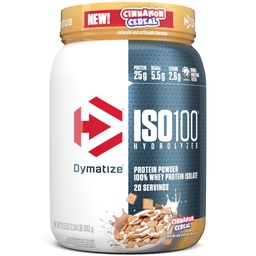 Dümatiseerida ISO100 vadakuvalgu isolaat, kaneeliteravili, 25 g valku, 5,5 g BCAA-sid, vähem kui 120 Cal., Gluteenivaba, 1 g rasva, 1 g suhkrut, 2 g süsivesikut (20 portsjonit)