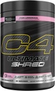 Cellucor C4 Ultimate Shred Pre Workout Pulber, Metabolism Supplement Cayenne ekstrakt + 300mg Kofeiin + TeaCrine + Dynamine - Roosa Lemonade, 20 Servings
