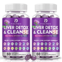 Liver Cleanse Detox & Repair - Liver Support Milk Thistle Supplement, Liver Health Support, 120 Softgels
