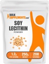 BulkSupplements.com Sojaletsitiini pulber - letsitiini lisand, toidulisand, toiduklass - gluteenivaba, 1,2 g serveerimise kohta, 250 g (8,8 oz) (pakk 1)