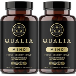 Qualia Mind | The Ultimate Blend for Brain Health* | Doctor-Formulated Nootropic to Fuel Focus & Concentration* | Supports Long Term Brain Health| Maintain Drive & Productivity | 2 Month Supply
