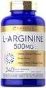Carlyle L- Arginine 500 mg kapslid | 240 Arv | Lämmastikoksiidi prekursor | Vaba vorm Aminohape | Mitte- GMO & Gluteenivaba toidulisand