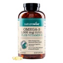 NatureWise Extra-Strength Omega 3 kalaõli lisand - 1000mg ühe serveerimise kohta - 600 EPA & 400 DHA ja E-vitamiin - südame ja aju tervise toetamine - Sidrunimaitse, GMO-vaba - 360 Softgels[6 kuu pakkumine]