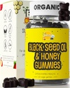 Siraj Organic Black Seed Oil Gummies w/Honey & 15% Tümokinone | Multivitamiin immuunsuse toetamiseks, stress Relief Gummy Vitamiinid | Kurkum, Õunasiidri Äädikas, Multivitamiini Kummid