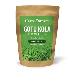 HerbsForever Gotu Kola Powder(Centella Asiatica)Leaves & Plant-Supports Intelligence, Calm & Skin Clear| Wild Harvested -Non GMO- 2X Potency | Ultra Clean |NO Sand & Mud| Steam Sterilized |8oz-1/2LBS