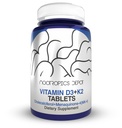Nootroopsed depot D3-vitamiin + K2 koos C-vitamiini tablettidega | 60 loend | kolekaltsiferool + menakinoon-4 (MK-4) | meeleolu ja luu tervis | tervislik kaltsiumi imendumine
