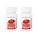 GeriCare Ferrous Sulfate tabletid 325mg, Elemental Raud 65 mg Suure tugevusega Raualisand | Toidulisand 100 Count. (Pakk 2)