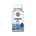KAL Liposomaalne Vitamiin K2 täiendus MK7 100 mcg - kõrge imendumine, Liposomaalne tehnoloogia - täiustatud luu tugi - vegan, gluteenivaba, valmistatud ilma soja, 30 Servings, 30 VegCaps