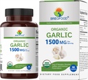 Brieofood Organic Küüslauk 1500mg, 45 Servings, Taimetoitlane, Gluteenivaba, 90 Taimetoitlane tablett