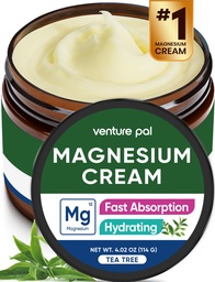 Venture Pal Magnesium Lotion, Topical Magnesium Cream Sleep, jalakrambid ja valu, lihaste lõõgastav, rahulik, niisutav täiendus kookosõli, sheavõi ja hüaluroonhape, ohutu lastele