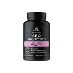 Ancient Nutrition probiootikumid naistele, kord päevas naiste probiootikumid 30ct, seedetrakti tugi ja vähendab juhuslikku puhumist, valmistatud Chaste Tree Berry ja Amla Berry, 25 miljardit CFU-d *
