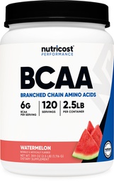 Nutricost BCAA pulber 2: 1: 1 (Watermelon, 120 serveerimist) - gluteenivaba, GMO-vaba, taimetoitlane