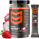 MTN OPS BCAA pulber 2: 1: 1 Aminohapete lisapulber lihaste kiireks taastamiseks ja parandamiseks nullsuhkru ja gluteenivaba - 20-servi, maasika Dragonfruit Trail pakendid