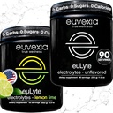 Euvexia Dr Ekberg euLyte Electrolytes Bundle | Maitsestamata + Sidrunlubja sordipakett | Suhkruvaba elektrolüütide pulber 80+ mineraalidega | 90 serveerimist iga maitse | Keto paastuhüdratatsiooni tugi