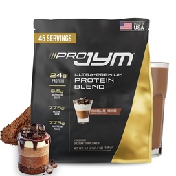 Pro JYM Chocolate Mousse Protein Powder - Vadakuvalgu isolaadid, kaseiin ja piimavalk, Lean Lihashoone meestele ja naistele, JYM Supplement Science, 45 Servings