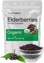 Horbäach Elderberries Dried Organic | 1 lb Bulk Bag | Terve Euroopa | Mitte-GMO, Gluteenivaba | Sambucus Nigra