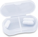 Pill Case Purse Small Pill Organizer Portable Travel Daily Pill Containers AM & PM Mini Pill Box Vitamiin, kalaõli, Supplement Holder (1 PCS, valge)