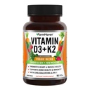 FarmHaven Vitamiin D3 K2 Kapslid - 5000 IU D3 ja 100 mikrogrammi K2 - Kolekaltsiferool MK7 koos Veggie Fruit Blend - Vitamiin D K2 Täiendus immuunsüsteemi ja südame tervise - Taimetoitlane, Non-GMO, 90 kapslit