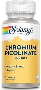 Solaray Chromium Picolinate, Tablett (Btl-Plastic) 200mcg | 50ct