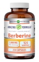 Amazing vormelid Berberine 1000mg per Serving 250 Kapslid täiendus | Non GMO | Gluteenivaba | Valmistatud USA-s - Uhkelt valmistatud USA garanteeritud puhtus ja tugevus