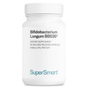 Supersmart - Bifidobacterium Longum (BB536) 6 miljardit CFUd päevas - probiootikumid ja prebiootikumid Täiendus | Mitte-GMO & Gluteenivaba - 60 DR kapslit