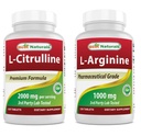 Parimad looduslikud L- tsitrulliin 2000 mg ja L-arginiin 1000 mg