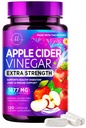 Õunasiidri äädikakapslid 1877mg - ekstra tugevus ACV Pillid vitamiin D3 ja tsink - Apple äädika pillid täiendada seedimist, energia ja immuunsuse toetamine, mitte-GMO, villitud USA - 120 kapslit