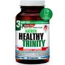 Natren Tervislik Trinity Probiootikumid Täiendus - 30 piima- ja gluteenivabad geelkapslid - Soolestiku ja seedetrakti tervise parandamine, 30 miljardit CFU - Lactobacillus Acidophilus, Bifidobacterium, Bulgaricus