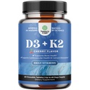Vitamiin D3 koos K2 MK7 täiendusega - Vitamiin D3 2000 RÜ tabletid ja K2 immuunsuse toetamiseks Luude tervis Südame tervise ühine tugi Luu tugevus ja meeleolu suurenemine - VIT Immuunsüsteem - 60 loend