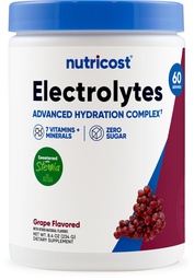 Nutrikost Elektrolüütide Kompleks Pulber (60 Servings, Viinamarja) - Hüdraadilisandi Joogi Segu Vitamiinide Ja Mineraalidega