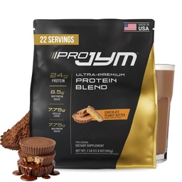 Pro JYM Chocolate Maapähklivõi valgu pulber - vadakuvalgu isolaadid, kaseiin ja piimavalk, Lean Lihashoone meestele ja naistele, JYM Supplement Science, 22 Servings