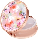 Rouidr Pill Box, 3 Kompartment Medicine Pill Case, Small Pill Box Purse & Pocket, Metal Travel Pill Box, Pill Container Medicine Holder Vitamiinikonteiner, unikaalne kingitus, Rose Gold (veevärv Lill)