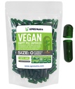 XPRS Nutra suurus 0 Tühjad kapslid - 100 loend Tühjad vegankapslid - taimetoitlased pillid - DIY köögiviljakapslid - Veggie pillid do-It-Yourself toidulisandite jaoks (Forest Green)