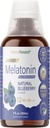 Melatoniin 12mg | 4 fl oz Vedelik |120 Servings | Mustikamaitse | täiskasvanutele | Mitte-GMO, taimetoitlane täiendus