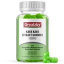 Kava Gummies 1000mg ühe serveerimise kohta, unetoetus, looduslik sidrunimaitse, 60 vegankummi, stressi leevendamine ja lõõgastuslisa