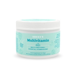 Bocce's Bakery Multivitamin Supplement Chews, Cheese & Honey Flavor (60 ct) | Multi-Functional Daily Chews with Essential Vitamin Blend for Digestion & Joint Support, Made in The USA