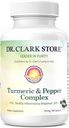 Dr Clark Store Turmeric & Black Pepper Extract - 710mg, 100 kapslit, immuunsüsteemi tugi, antioksüdant, seedetrakti tervise täiendus täiskasvanutele