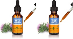 Herb Pharm Milk Thistle Seed Liquid Extract for Liver Function Support - 1 Ounce (Pack of 2)