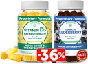 Lunakai D3-vitamiin ja Elderberry Gummies Bundle - immuunsus, luu ja meeleolu tugilisa täiskasvanutele ja lastele - mitte-GMO, ilma maisisiirupita, kõik looduslikud kummikud