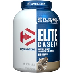 Dümatiseeri kaseiini valgu pulber, küpsised ja koor, 100% Micellar kaseiin, 25 g valku, 5, 4 g BCAA-d, 2, 3 g leutsiini, aeglane imendumine üleöö lihaste taastamiseks, 4 lb (53 serveerimist)