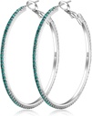 925 Sterling Silver Earrings Suur Reinstone Hoop Kõrvarõngad Big Cubic Zirconia Hoop Kõrvarõngad Õhuke Reinstones Round Hoop Kõrvarõngad naistele 20/30/40/50/60/70 mm Sparkly Hoops Kristallidega Naistele
