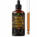 HERBALICIOUS Ashwagandha Maca Fenugreek Liquid Drops – 5-in-1 Herbal Blend with Tongkat Ali & L-Arginine – Berry Flavored Daily Vitality Supplement – Vegan Friendly – 2 fl oz