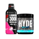 PROSUPPS L-karnitiin 3000 stimuleerivat tasuta vedelikku (31 serveerimist, lohepuuvilja) ja Hyde Max Pump Pre Workout meestele ja naistele (20 Servings, Blue Razz)
