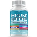 8 in 1 Immune Defense Support, Immunity Capsules Supplement koos Echinacea Tsink 50mg, vitamiin C, D3 5000 RÜ, kurkum ja ingver, Echinacea - lastele täiskasvanutele (1 pakend)